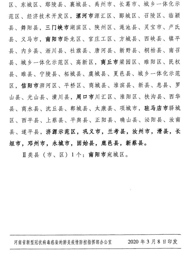 重磅！河南公布全省县（市、区）疫情风险等级名单